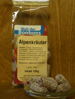 Bonbon Alpenkräuter, 150g