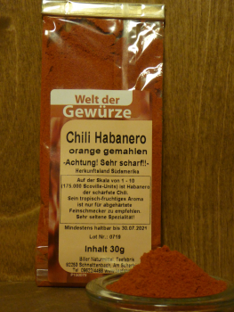 Chili Habanero orange gemahlen