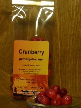 Cranberry gefriergetrocknet, 10g