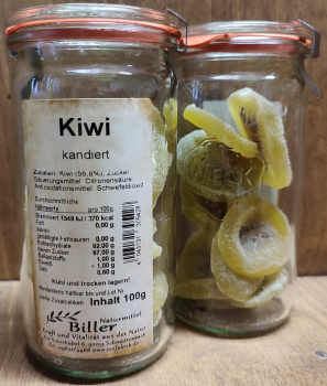 Kiwi kandiert, Glas 100g