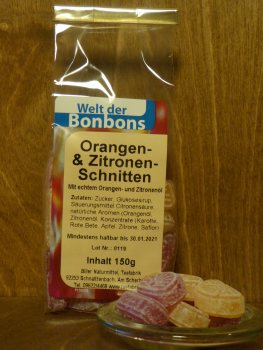 Bonbon Orangen & Zitronenschnitten, 150g