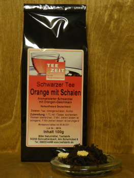 Aromatisierter Schwarztee Orange m. Schalen