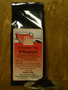 Aromatisierter Schwarztee Pfirsich