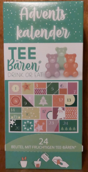 Teebären Adventskalender grün, 360g, 24 Beutel je 15g