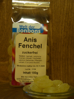 Bonbon Anis-Fenchel - zuckerfrei -, 150g