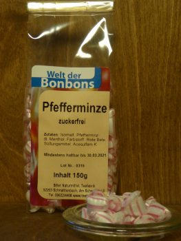 Bonbon Pfefferminze zuckerfrei, 150g