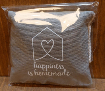 Duftsachet "Happiness is homemade", 10x10cm