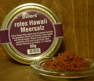 Hawaii Meersalz rot, 50g Glas