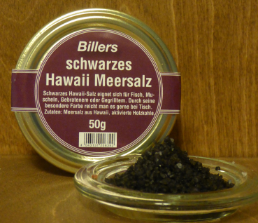 Hawaii Meersalz schwarz, 50g Glas