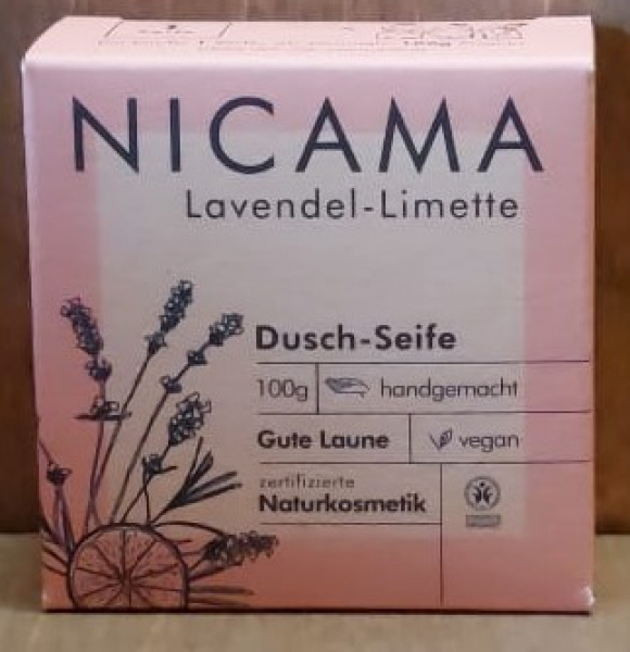 NICAMA Duschseife Lavendel Limette, 100g