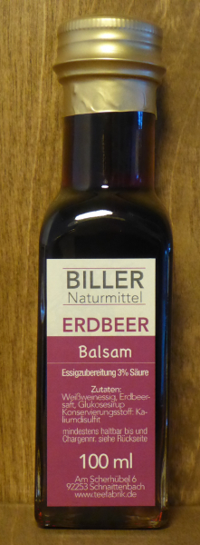 Erdbeer Balsam, Essig Spezialität, 100ml