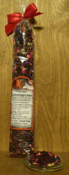 Früchtetee Gummibärchen im Schlauchbeutel, 90g