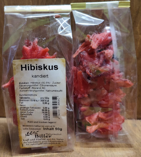 Hibiskus kandiert, 50g