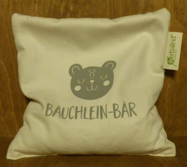 Bauchwohlkissen "Bäuchlein Bär", 19x19cm