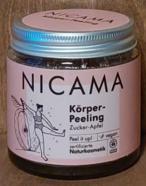 NICAMA Körperpeeling Zucker - Apfel, 140g