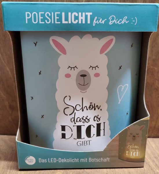 Poesielicht "Schön, dass es dich gibt"