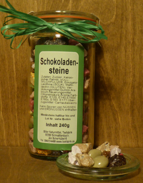 Schokoladensteine im Glas, 240g