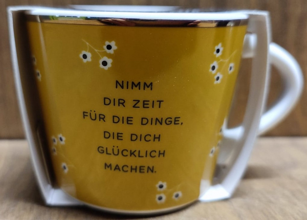 Espressotasse "Nimm dir Zeit für die Dinge, die dich glücklich machen"