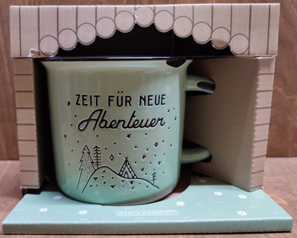 Tasse "Zeit für neue Abenteuer"