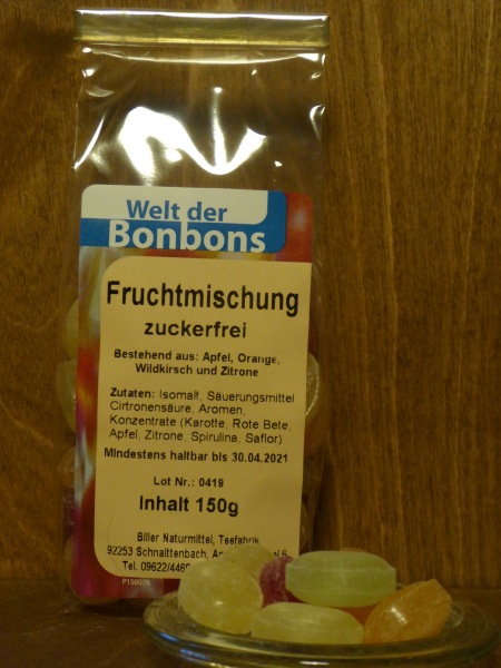 Bonbon Früchtemischung zuckerfrei, 150g