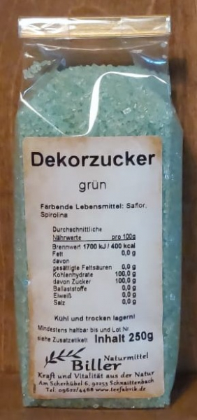 Dekorzucker grün, 250g